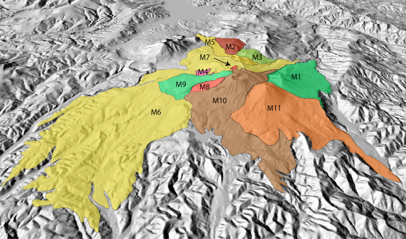 雌阿寒岳の3D地質図