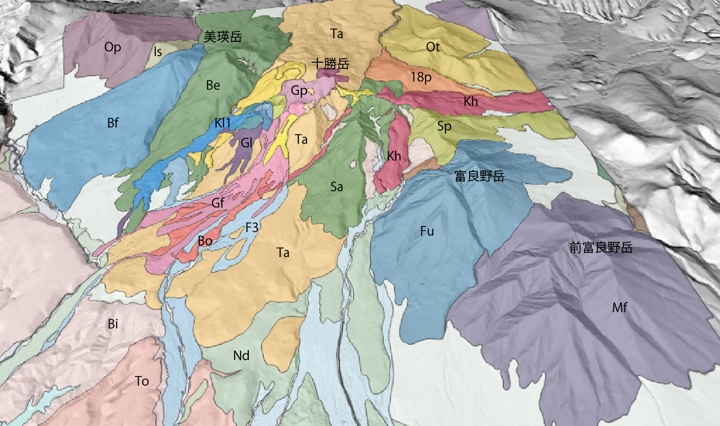 大雪山の3D画像