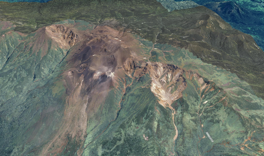 十勝岳の3D画像