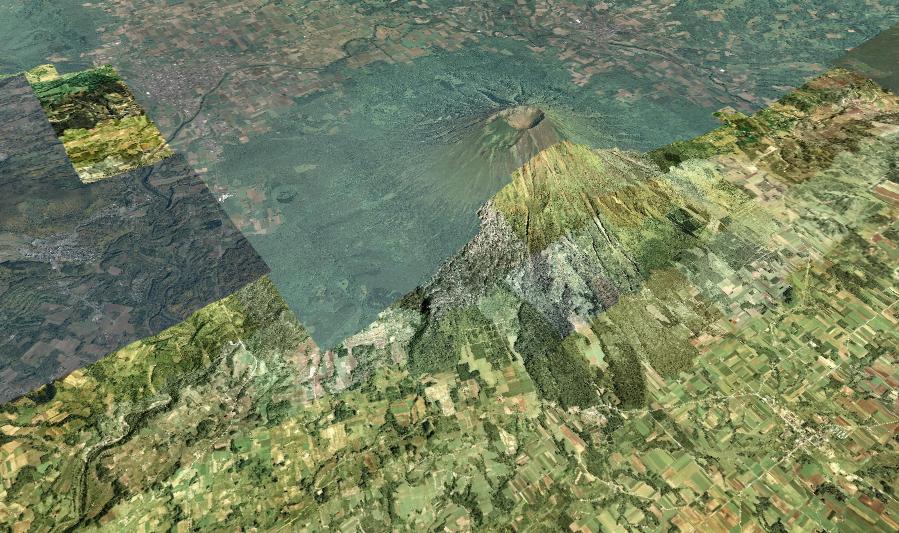 羊蹄山の3D画像
