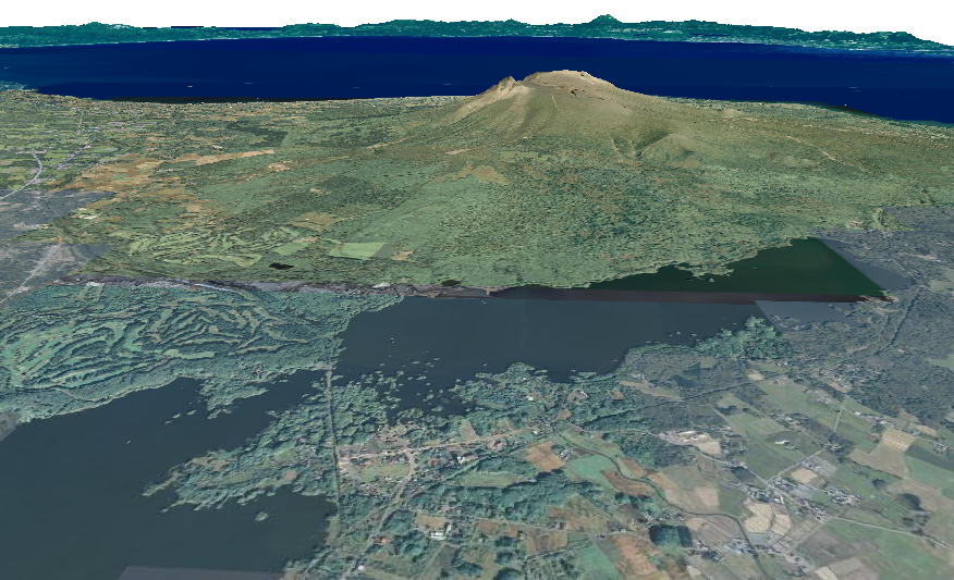 北海道駒ヶ岳の3D画像