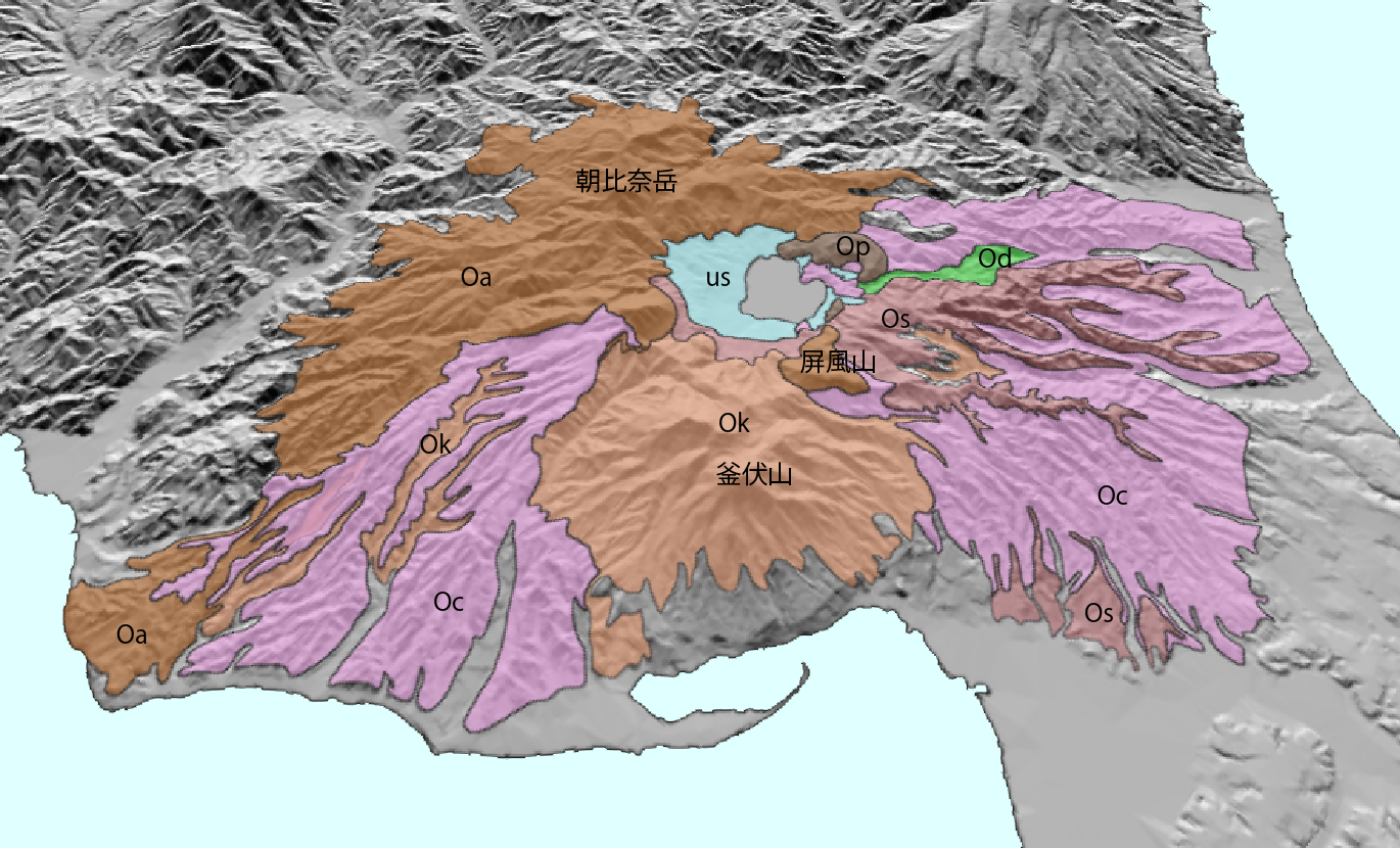 恐山の3D地質図