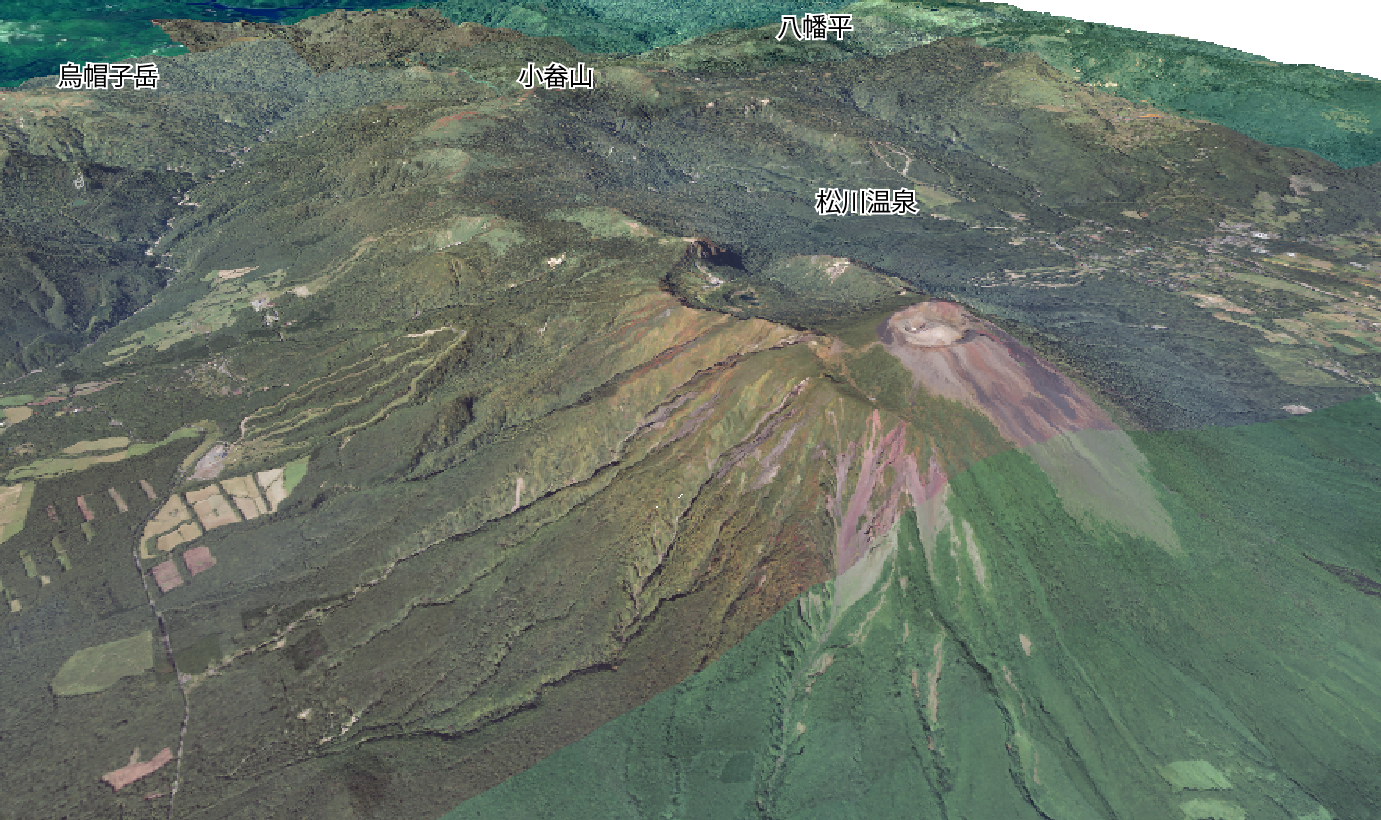 岩手山の3D画像