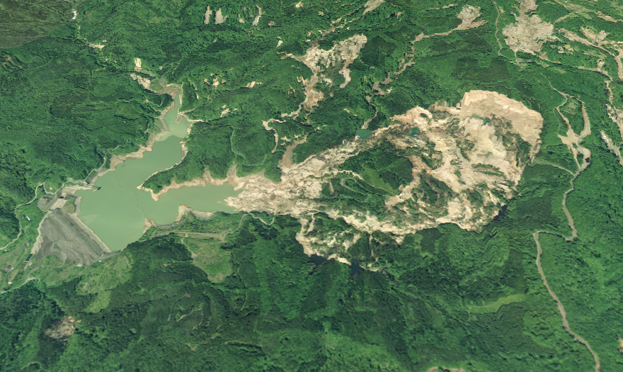 栗駒山の3D画像