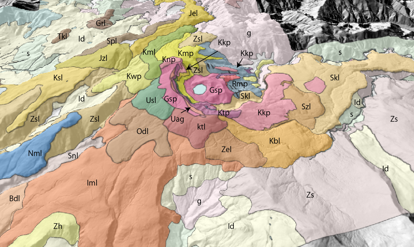 蔵王山の3D地質図