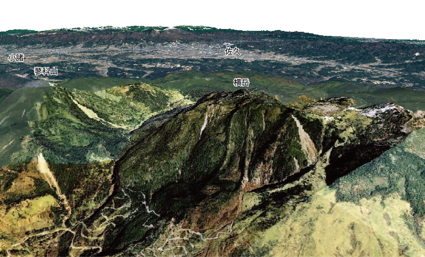 横岳の3D画像