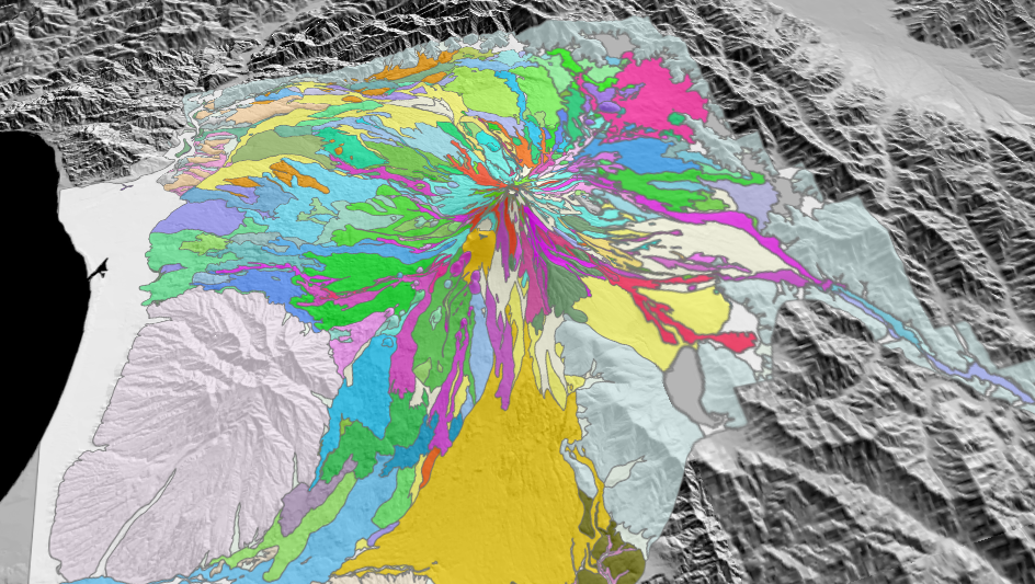 富士山の3D地質図