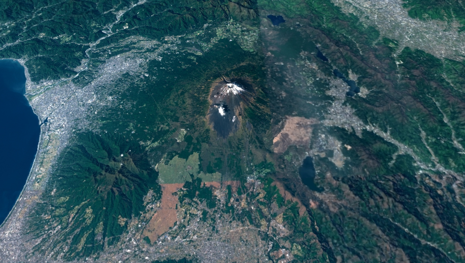 富士山の3D画像