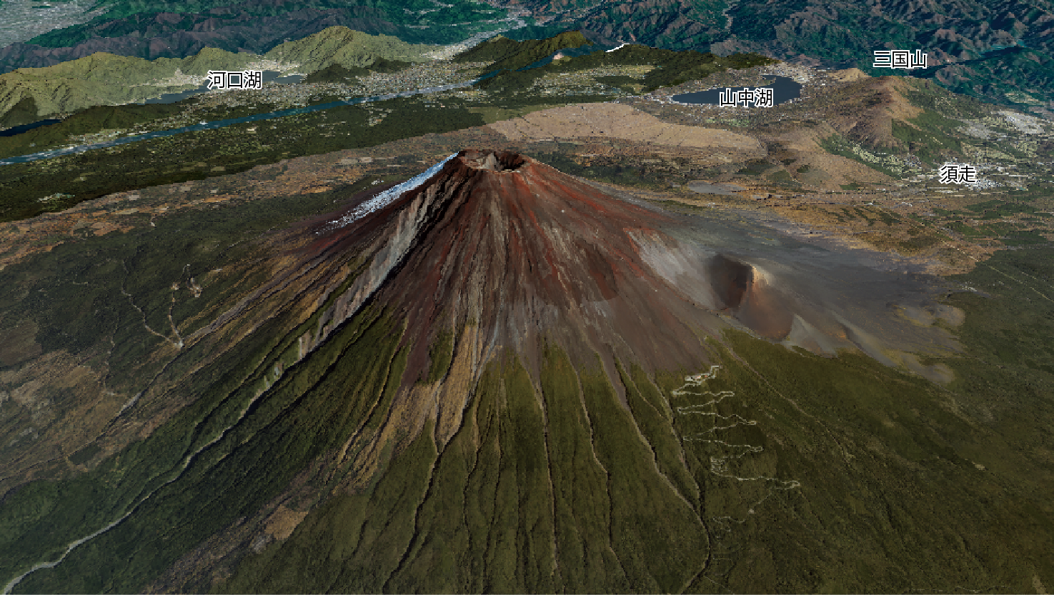 富士山の3D画像