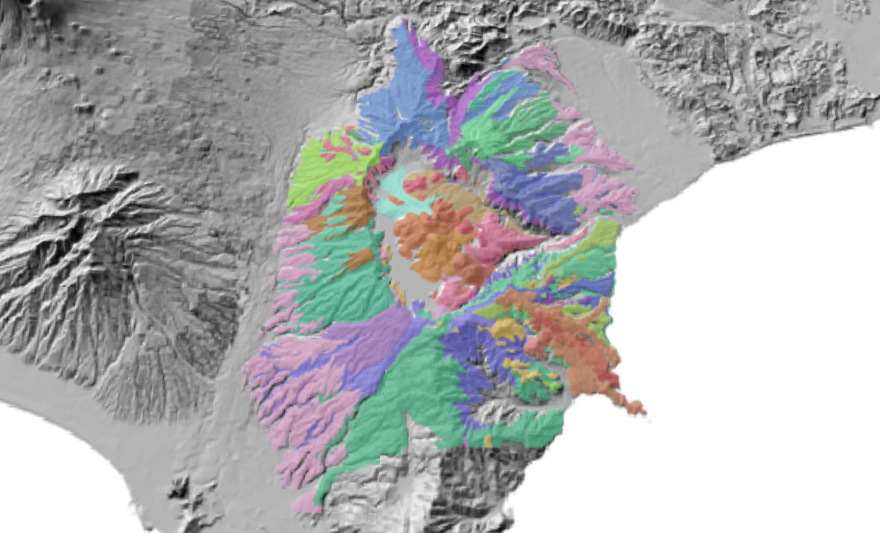 箱根山の3D地質図