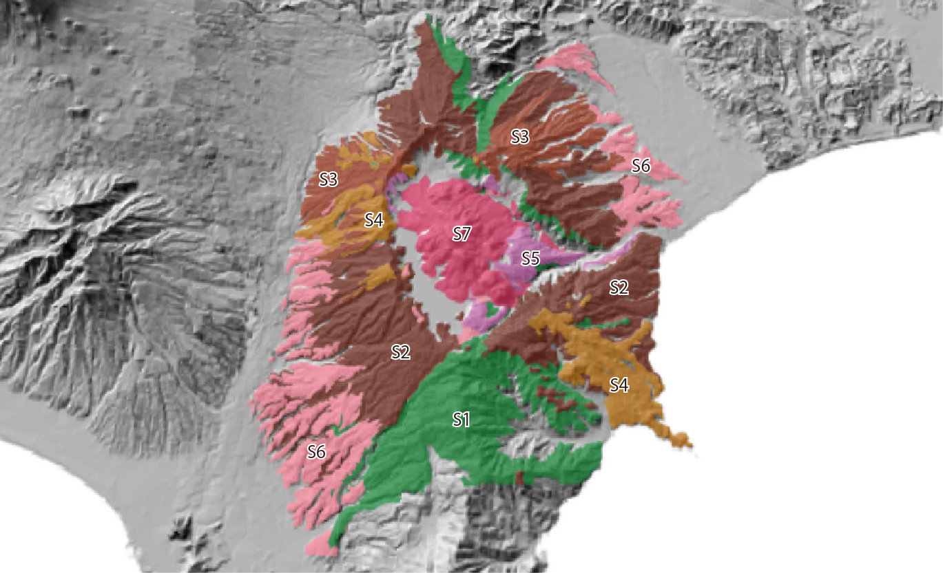 箱根山の3D地質図