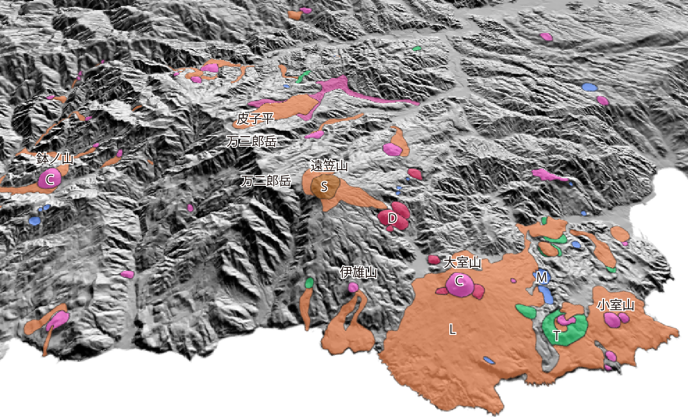 伊豆東部火山群の3D地質図