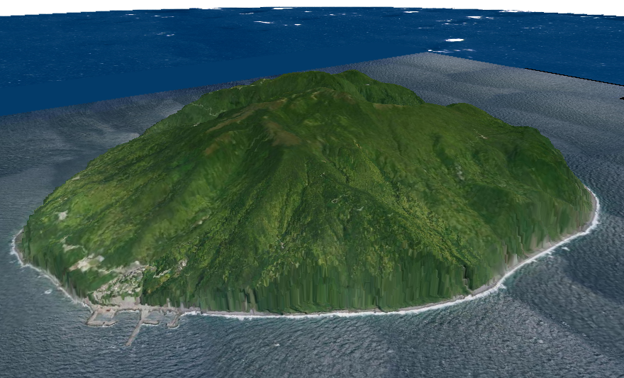 御蔵島の3D画像