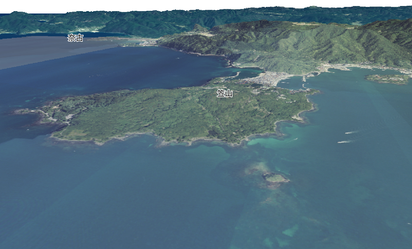 阿武火山群の3D画像