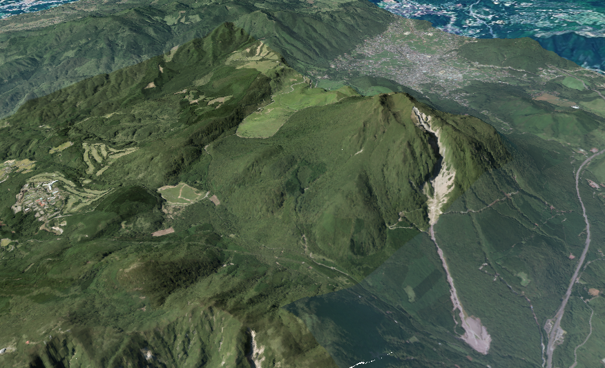 由布岳の3D画像