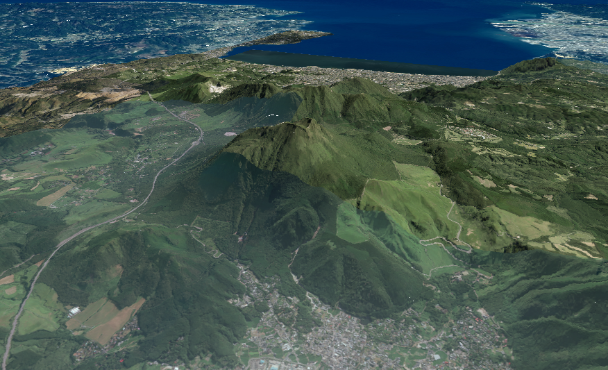 由布岳の3D画像